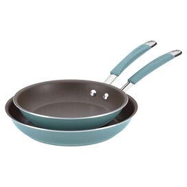 Rachael Ray Cucina 2 Piece Nonstick Skillet Set in Agave Blue