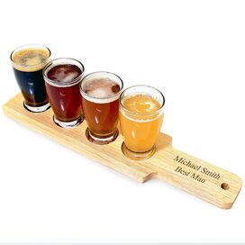 Personalized 5 Piece Beer Flight Sampler Set