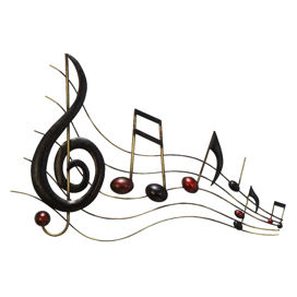 Metal Music Notes Wall Décor