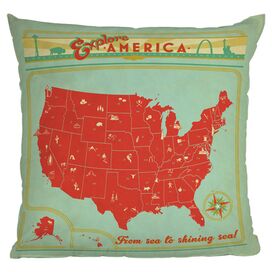Anderson Design Group Explore America Polyester Throw Pillow