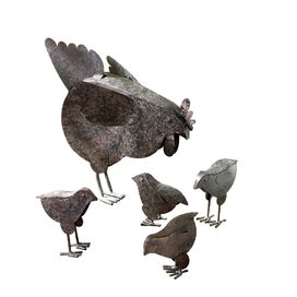 Hen and Chicks 5 Piece Garden Statue Set