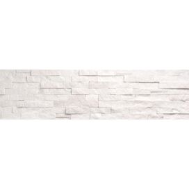 Ice Ledge Random Sized Stone Splitface Mosaic in White (Set of 6)