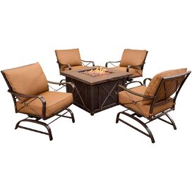 Summer Night 5 Piece Fire Pit Seating Group with Cushions