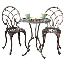 Palms Aluminum Copper Bistro Set