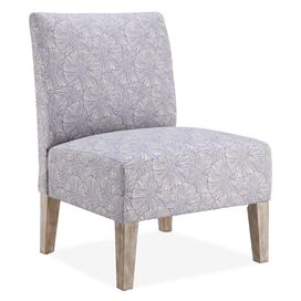 Floral Slipper Chair in Lavender