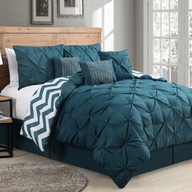 Simon 7 Piece Comforter Set in Blue