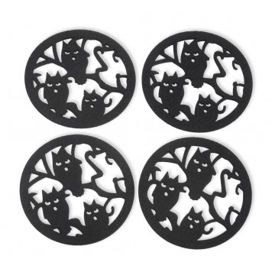 Witch Embroidered Cutwork Halloween Table Runner