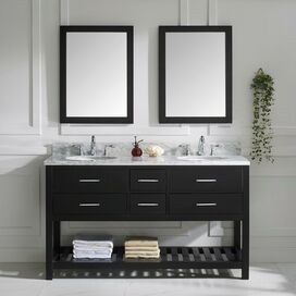 Floating Double Bathroom Vanity Set with Mirror