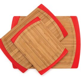 Bamboo Non Slip 3 Piece Cutting Board Set