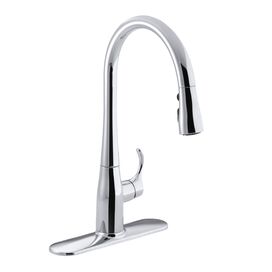 Simplice Single-Hole or Three-Hole Kitchen Sink Faucet with 16...