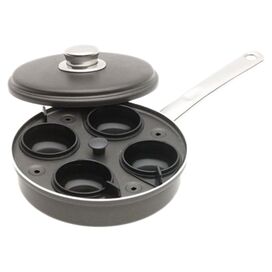 Aluminum 4 Cup Egg Poacher with Stainless Steel Cover