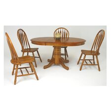golden oak extendable table with 4 chairs farm