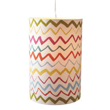 Zig-Zag Pattern 1 Light Drum Pendant