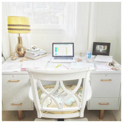 Ashleigh's white home office