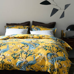 Peacock Citrine Duvet Cover
