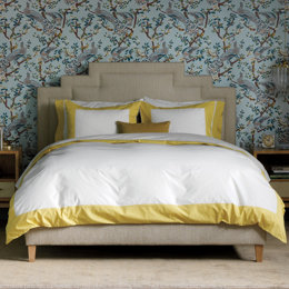 Modern Border Citrine Duvet Cover