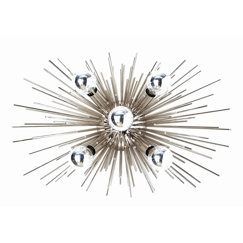 Constellation Indoor/Outdoor Polished Nickel 5 Light Wall Sconce