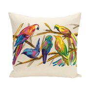Happy Birds Print Outdoor Pillow