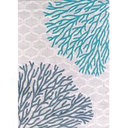 Modern Texture Coral Reef Blue Area Rug
