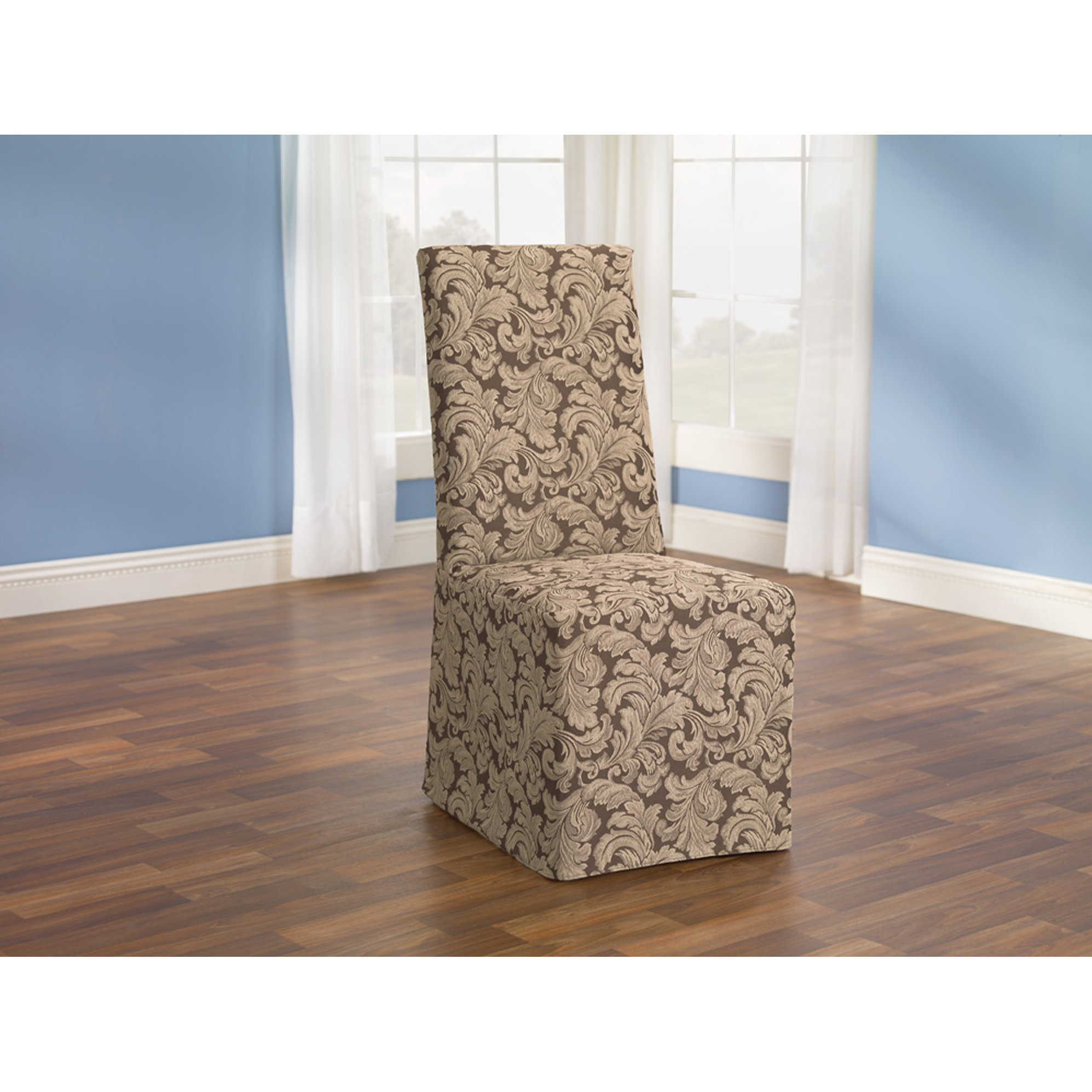 Sure Fit Scroll Classic Dining Chair Skirted Slipcover & Reviews Wayfair