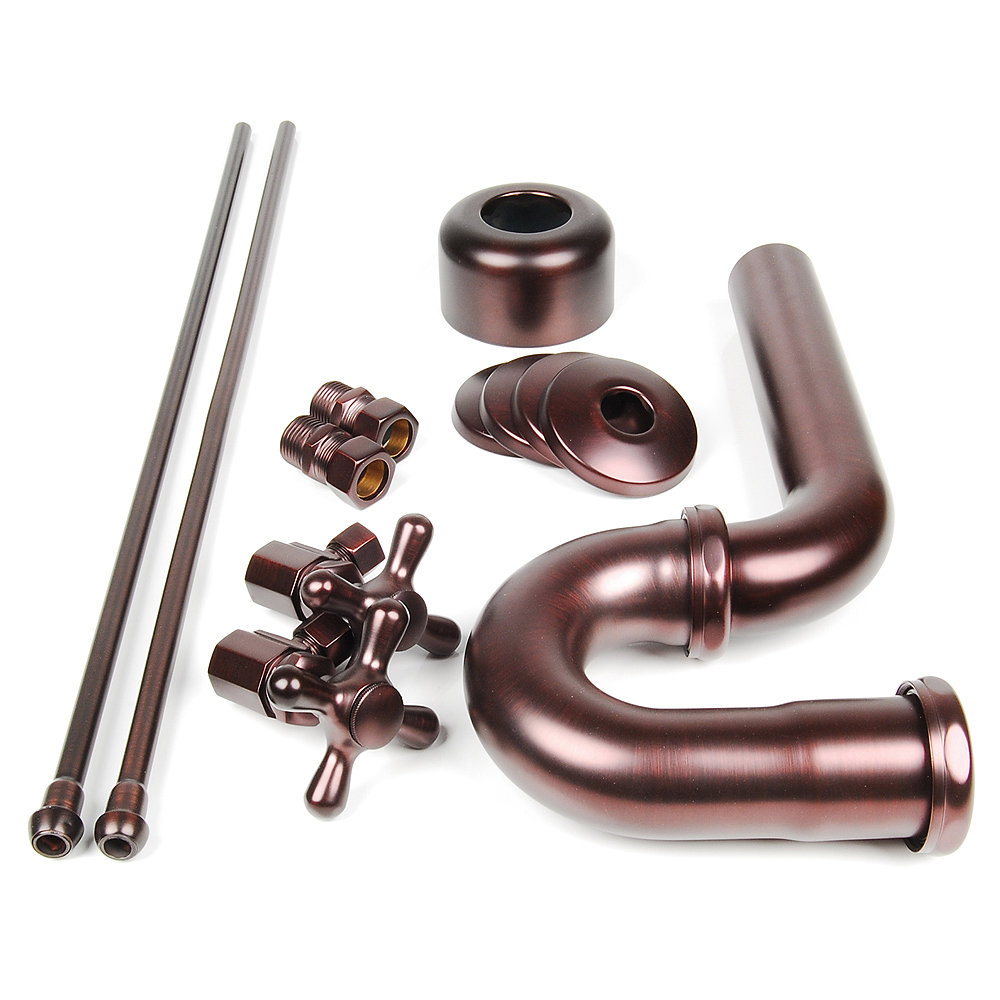 D'Vontz Brass Plumbing Traditional Decorative PTrap Kit