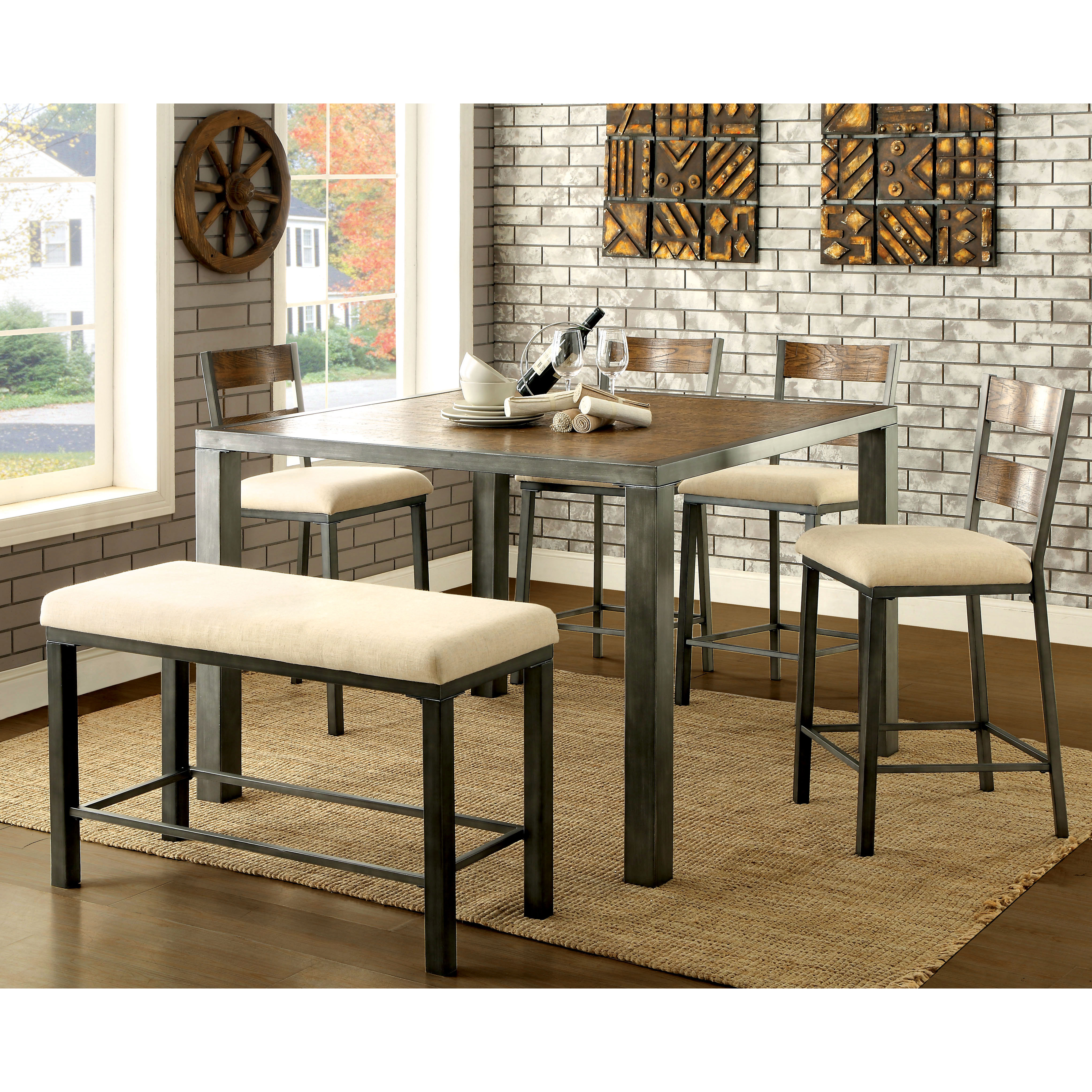 Hokku Designs Alleso Upholstered Kitchen Bench & Reviews