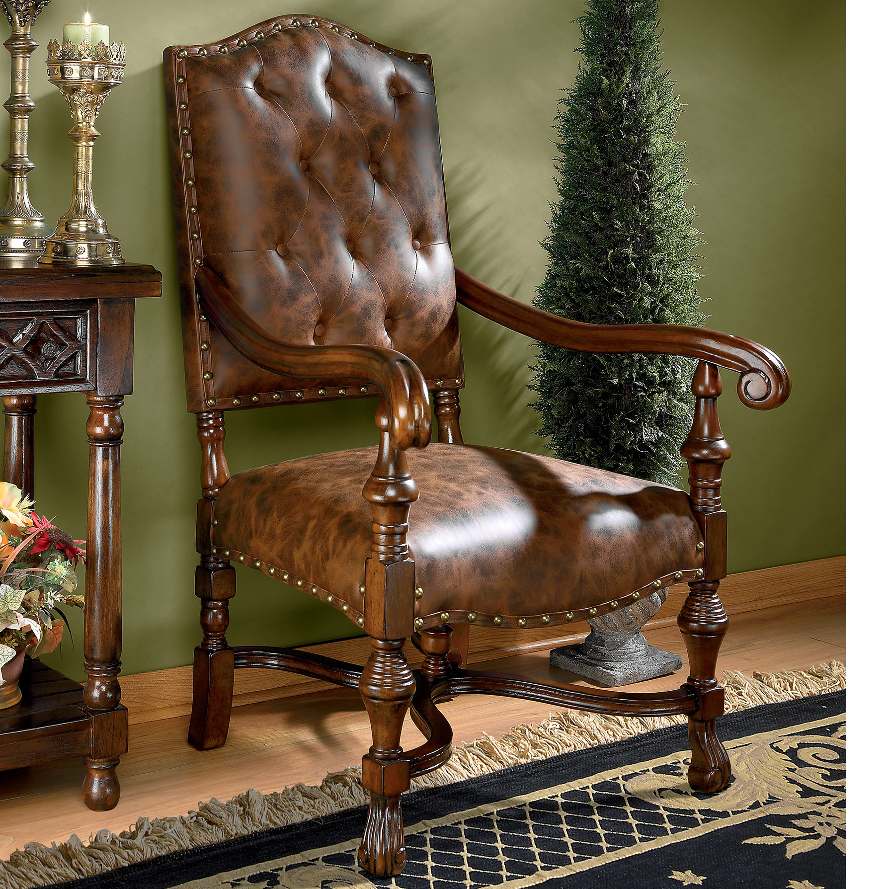 Villandry Spanish Revival Arm Chair | Wayfair