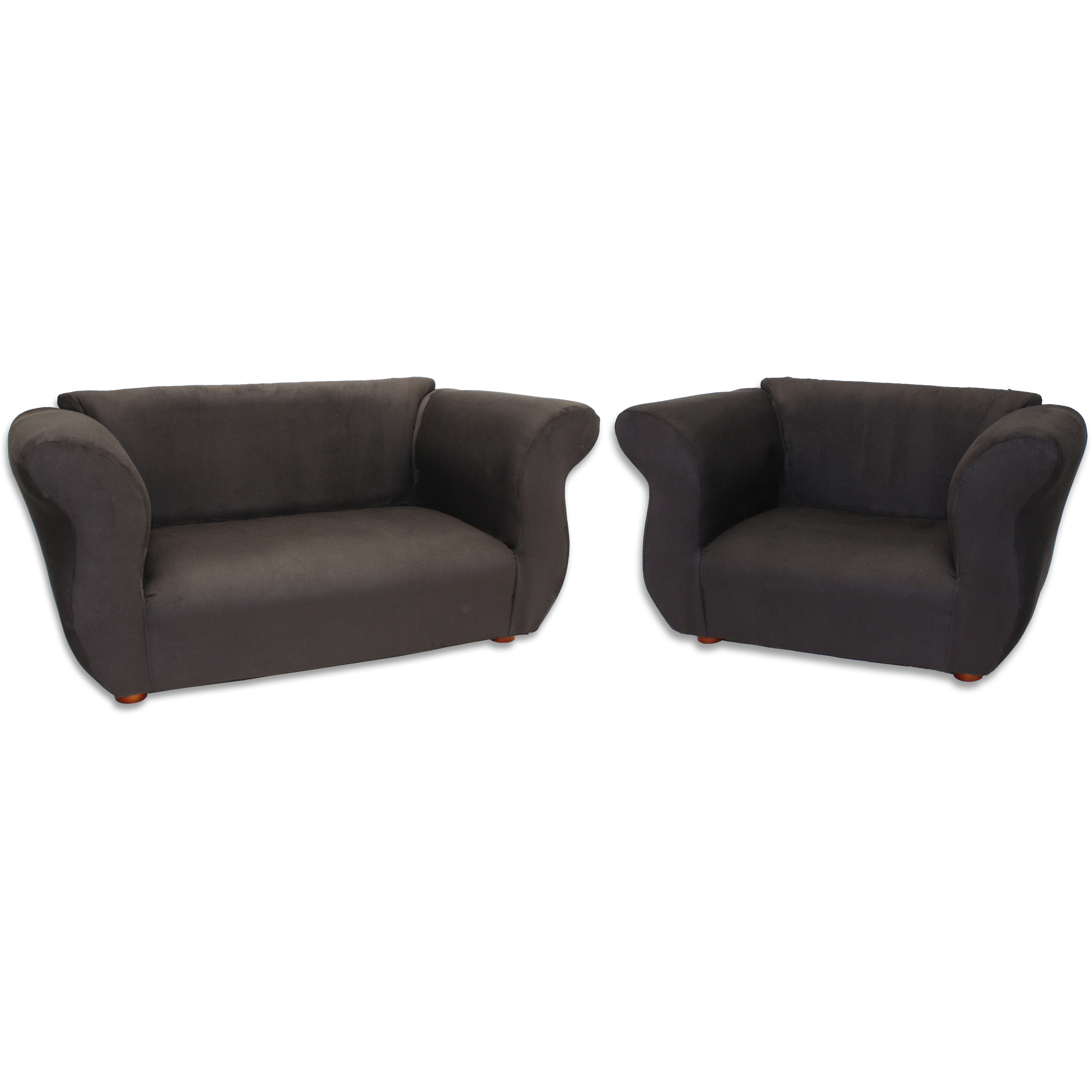 Keet Kid's Fancy Microsuede Sofa and Chair Set & Reviews | Wayfair