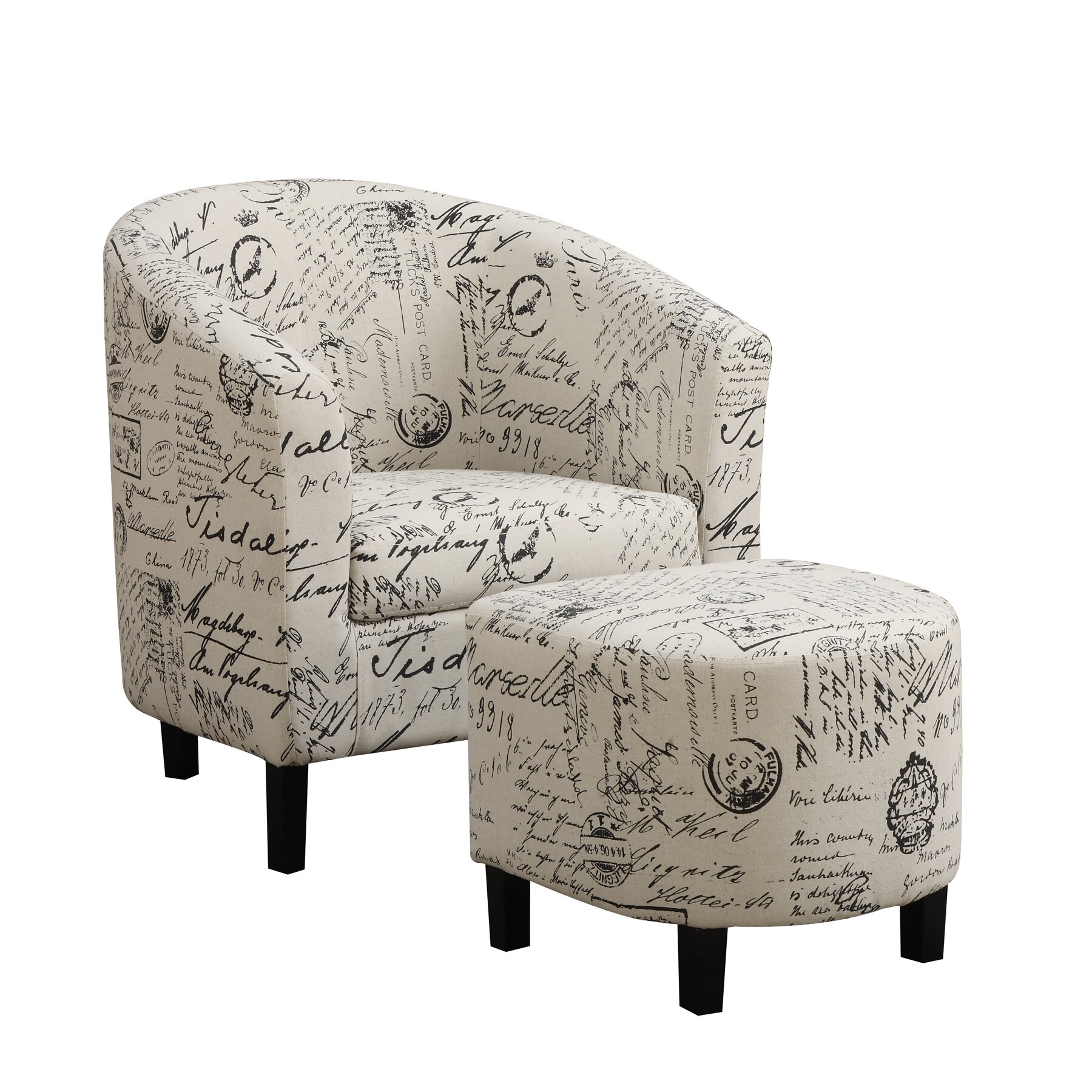Wildon Home ® Barrel Chair and Ottoman Set & Reviews | Wayfair