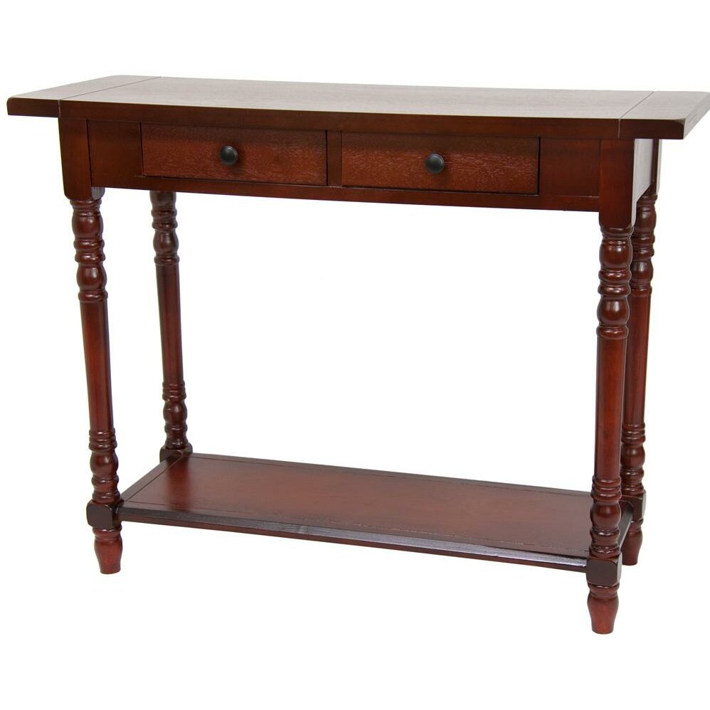 Oriental Furniture Foyer Console Table with 2 Drawers ...