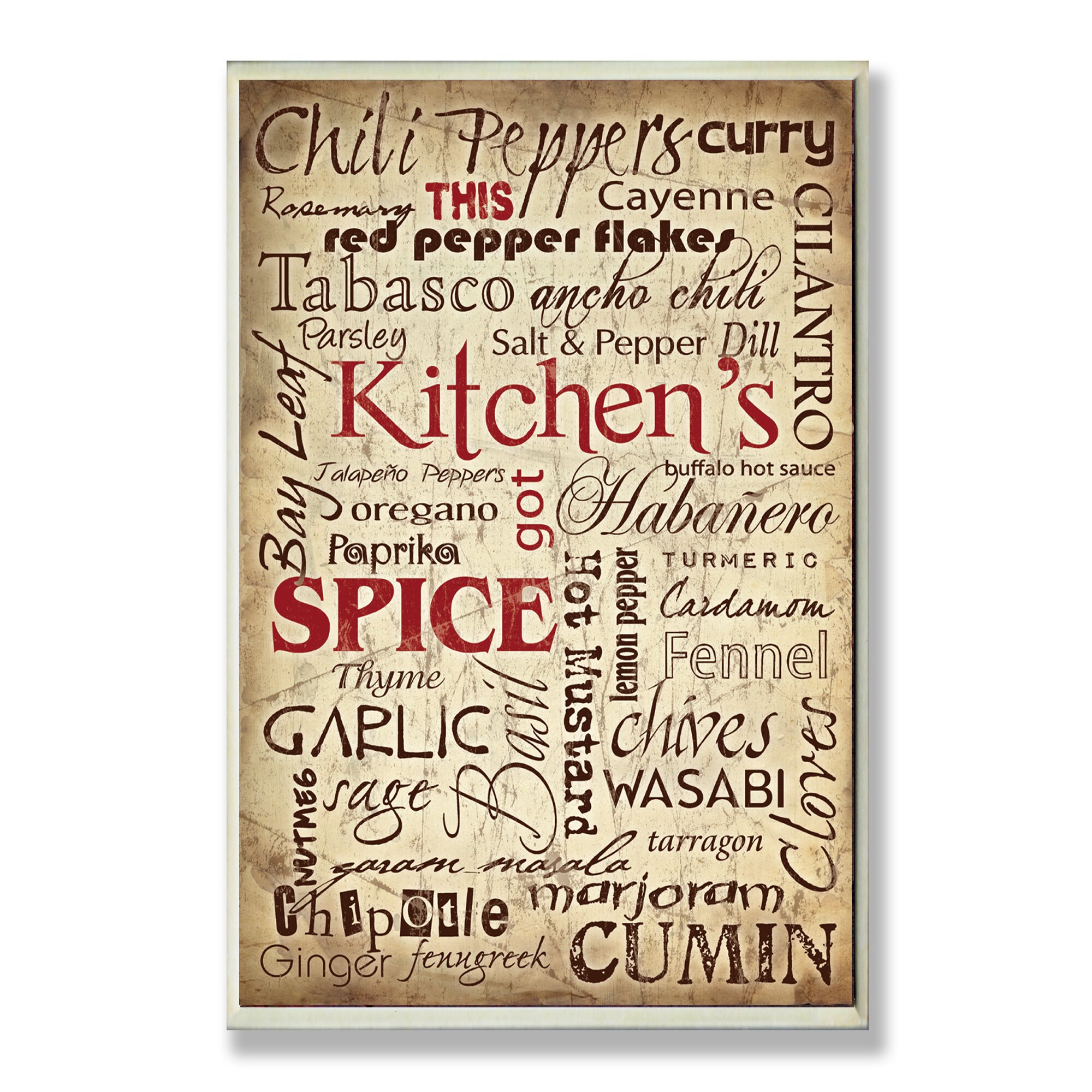 August Grove Kitchen  and Spice Textual Art  Plaque 