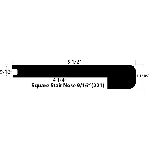 Moldings Online Armstrong 0.81 x 3.13 x 78 Maple LVT Stair Nose in