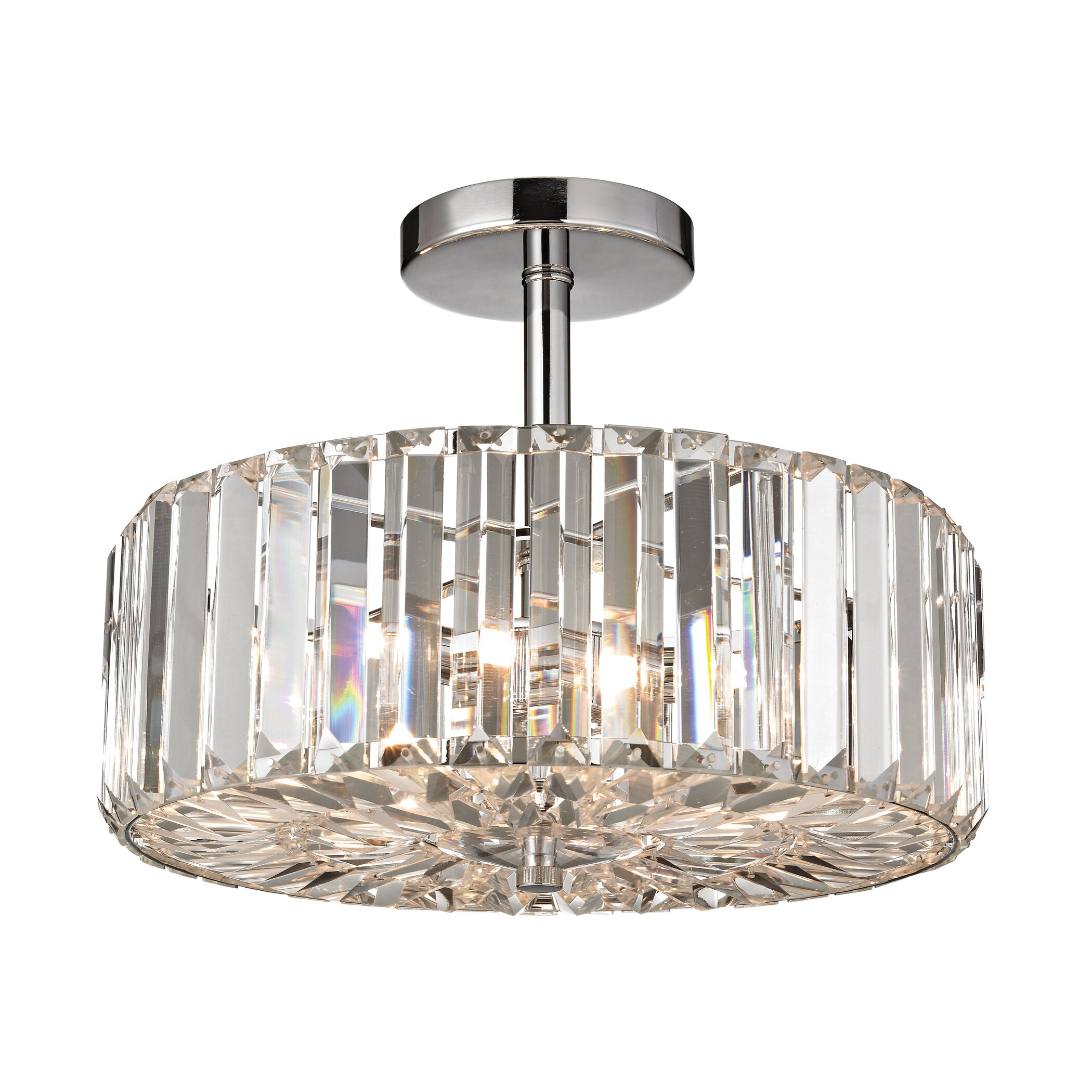 Clearview 3 Light Semi Flush Mount by Elk Lighting