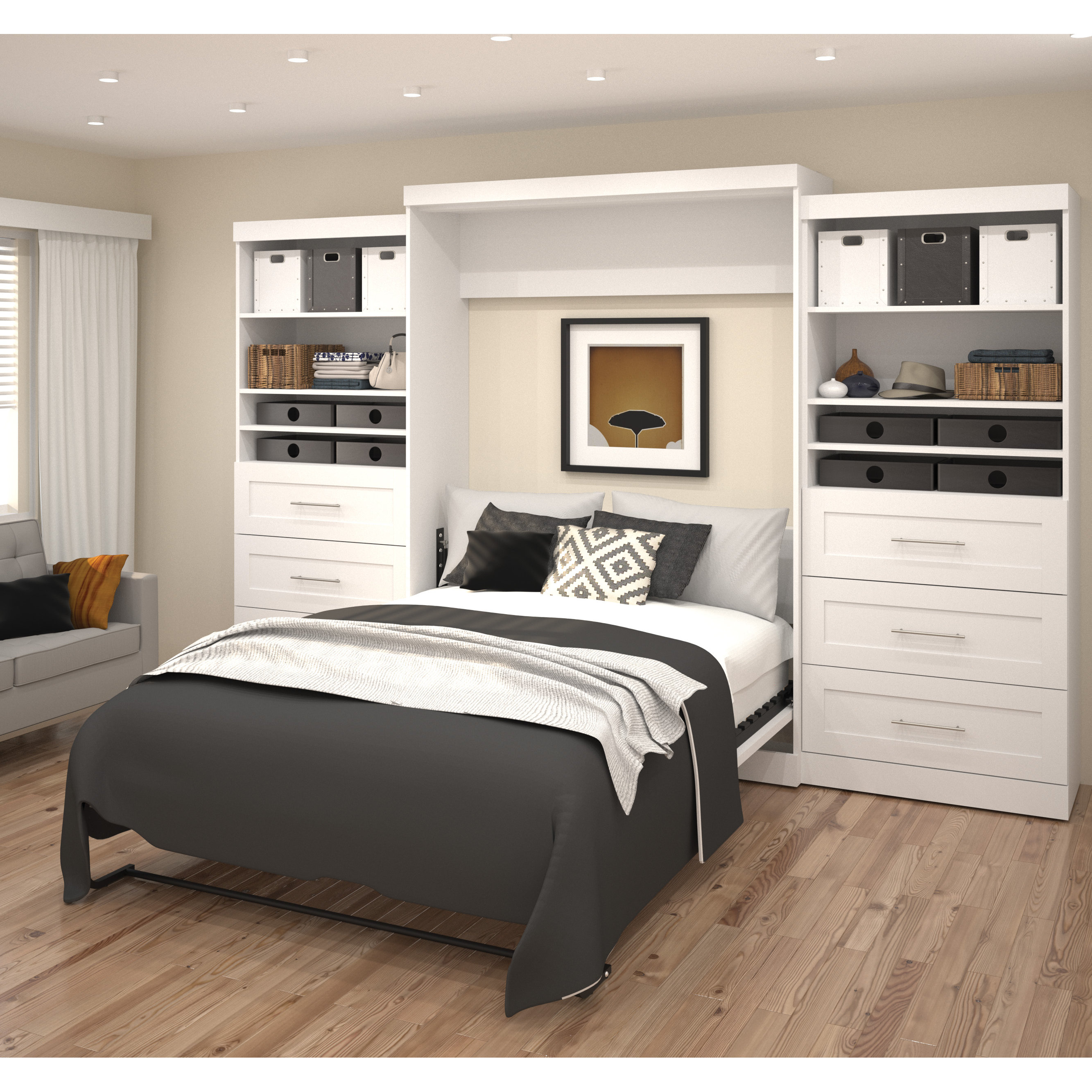 bookshelf murphy bed