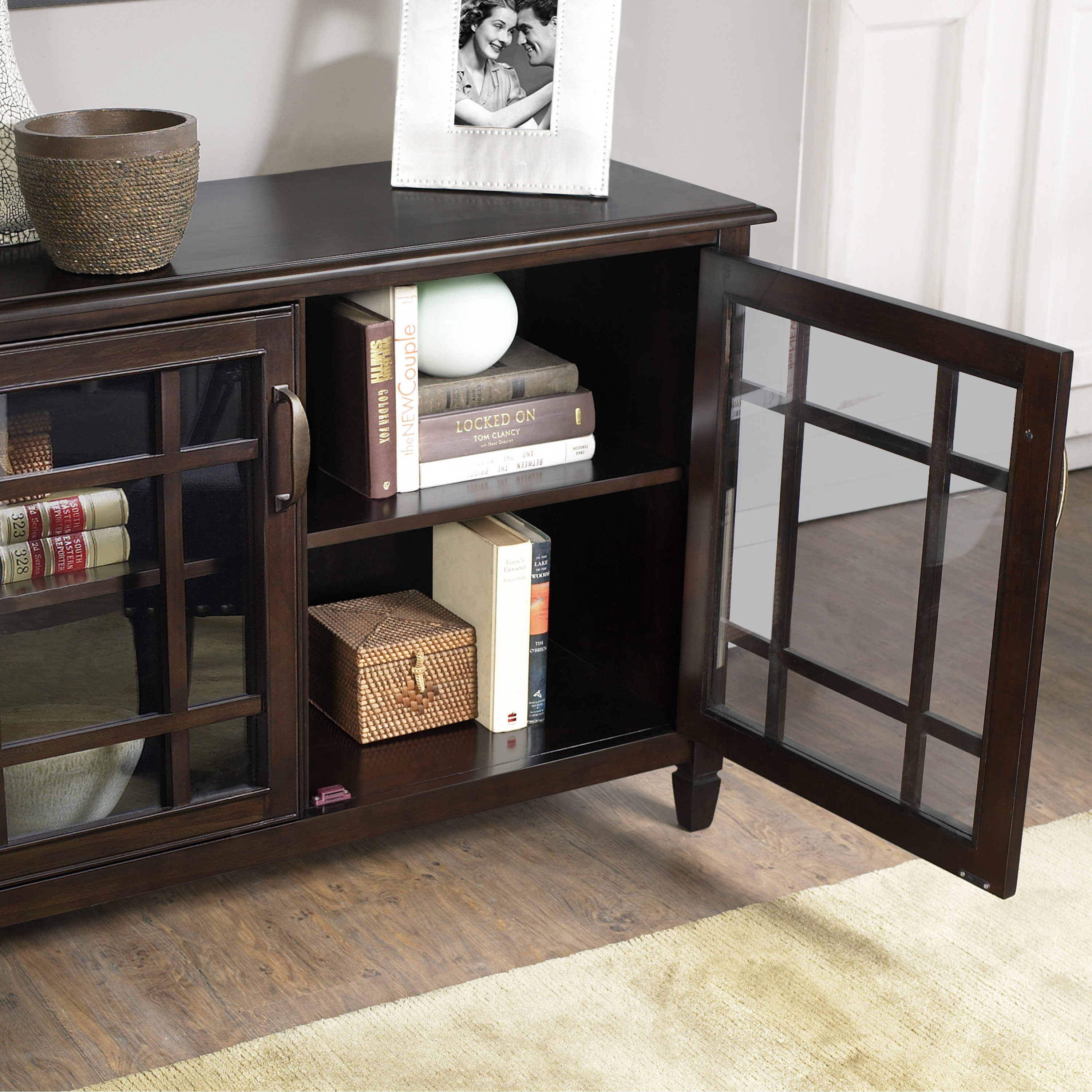 Simpli Home Connaught 2 Door Low Storage & Reviews Wayfair