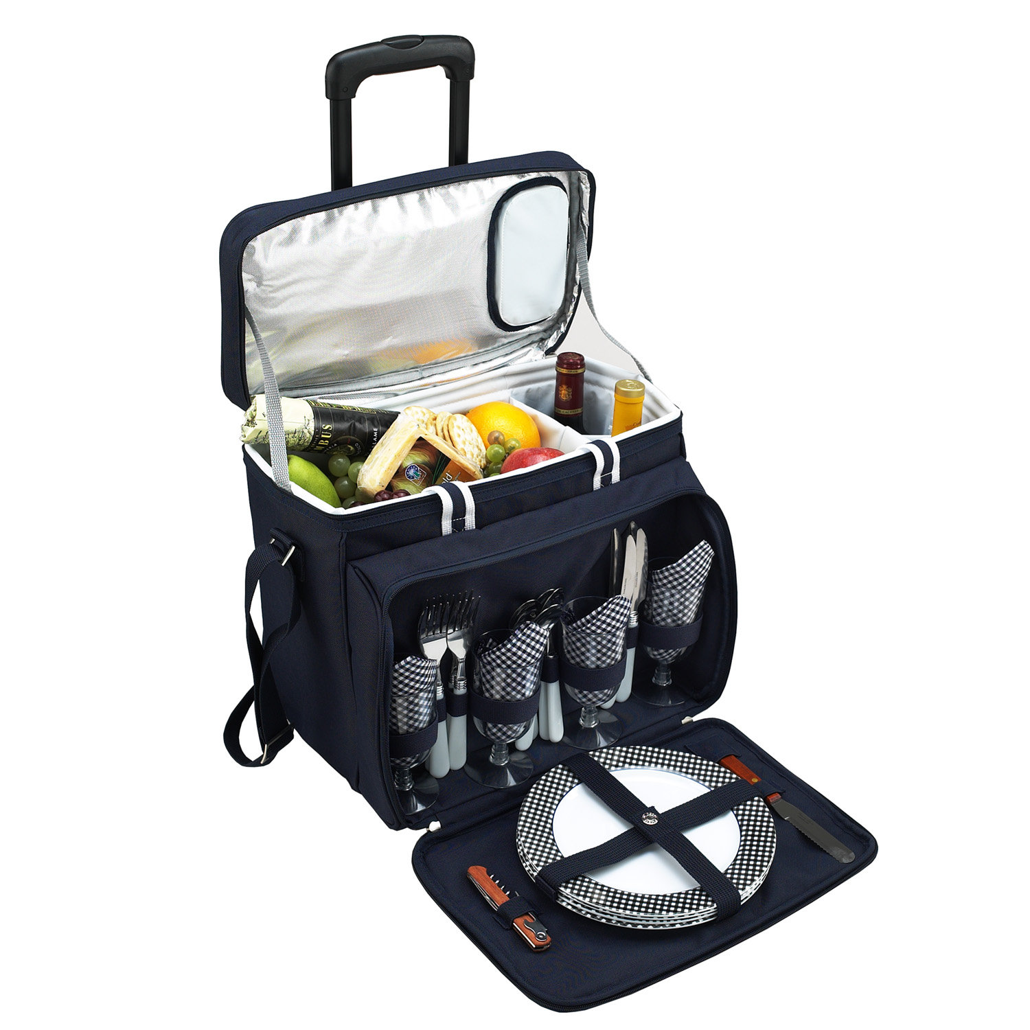 Picnic At Ascot Bold Picnic Cooler for Four with Wheels & Reviews Wayfair