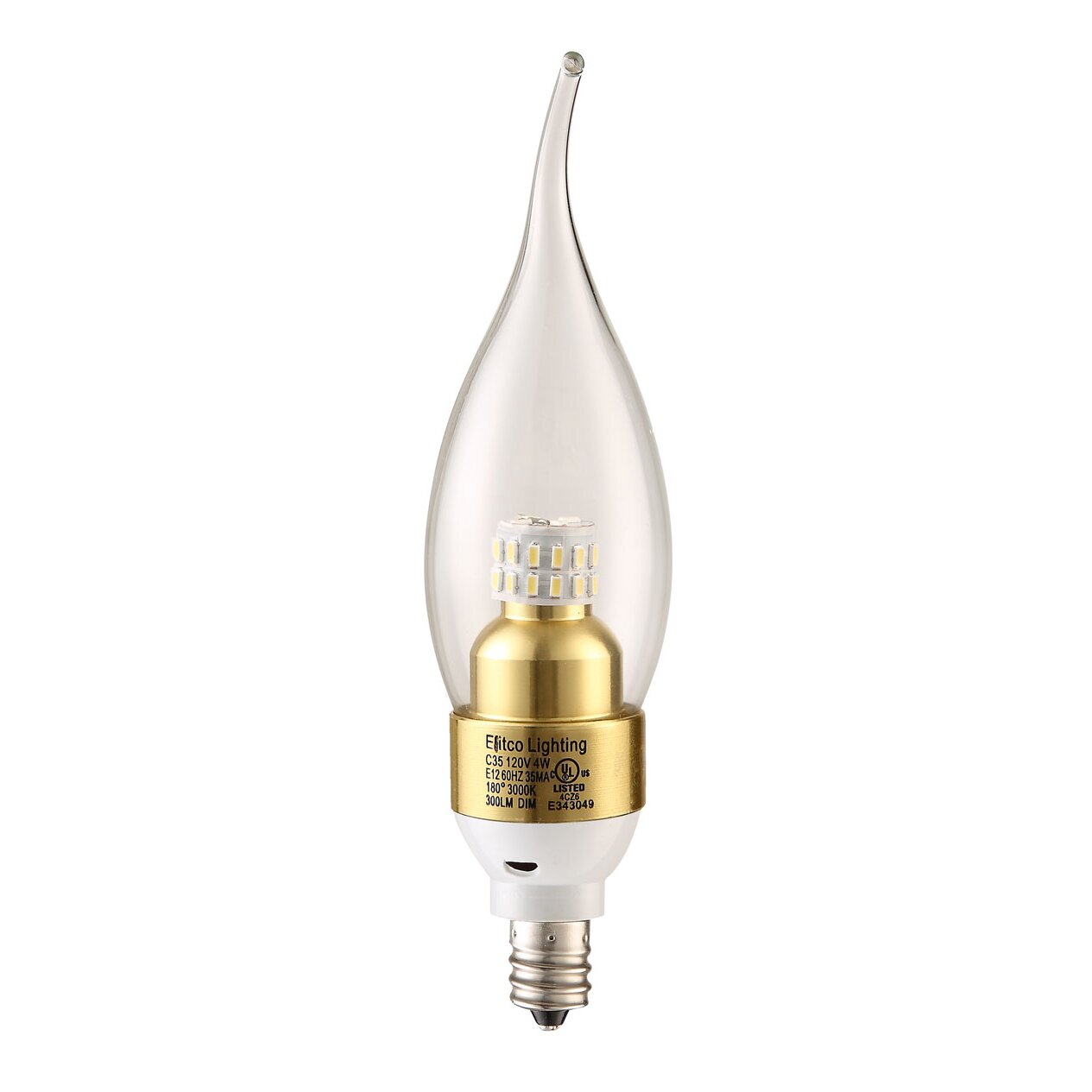 4W 120 Volt (4100K) LED Light Bulb by Elegant Lighting