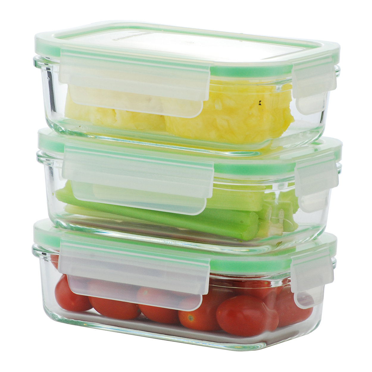 glass food storage set by glasslock