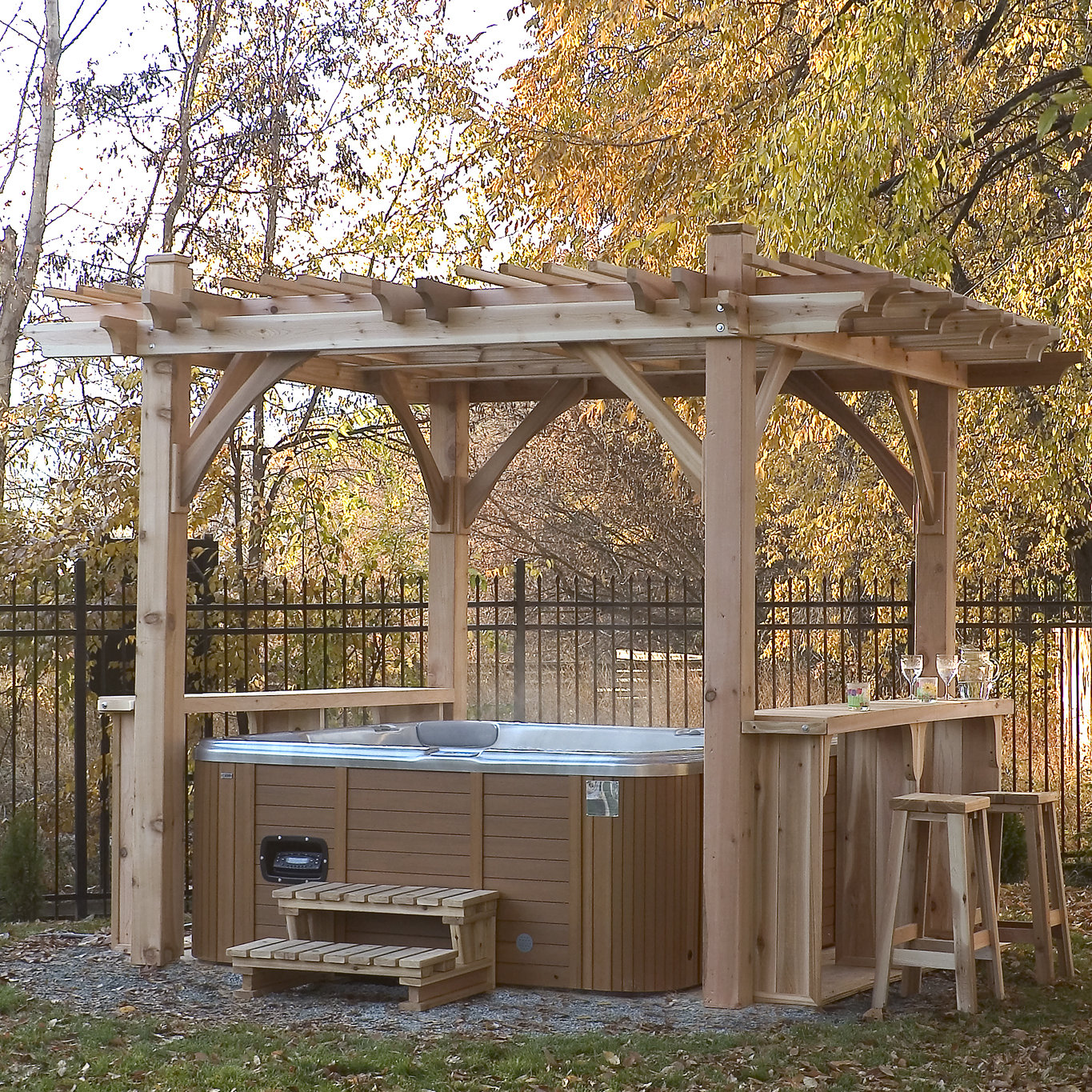 Breeze Spa 12 Ft. W x 11 Ft. D Pergola | Wayfair Breeze Spa 12 Ft. W x 11 Ft. D Pergola | Wayfair on Outdoor Living Spa id=73828