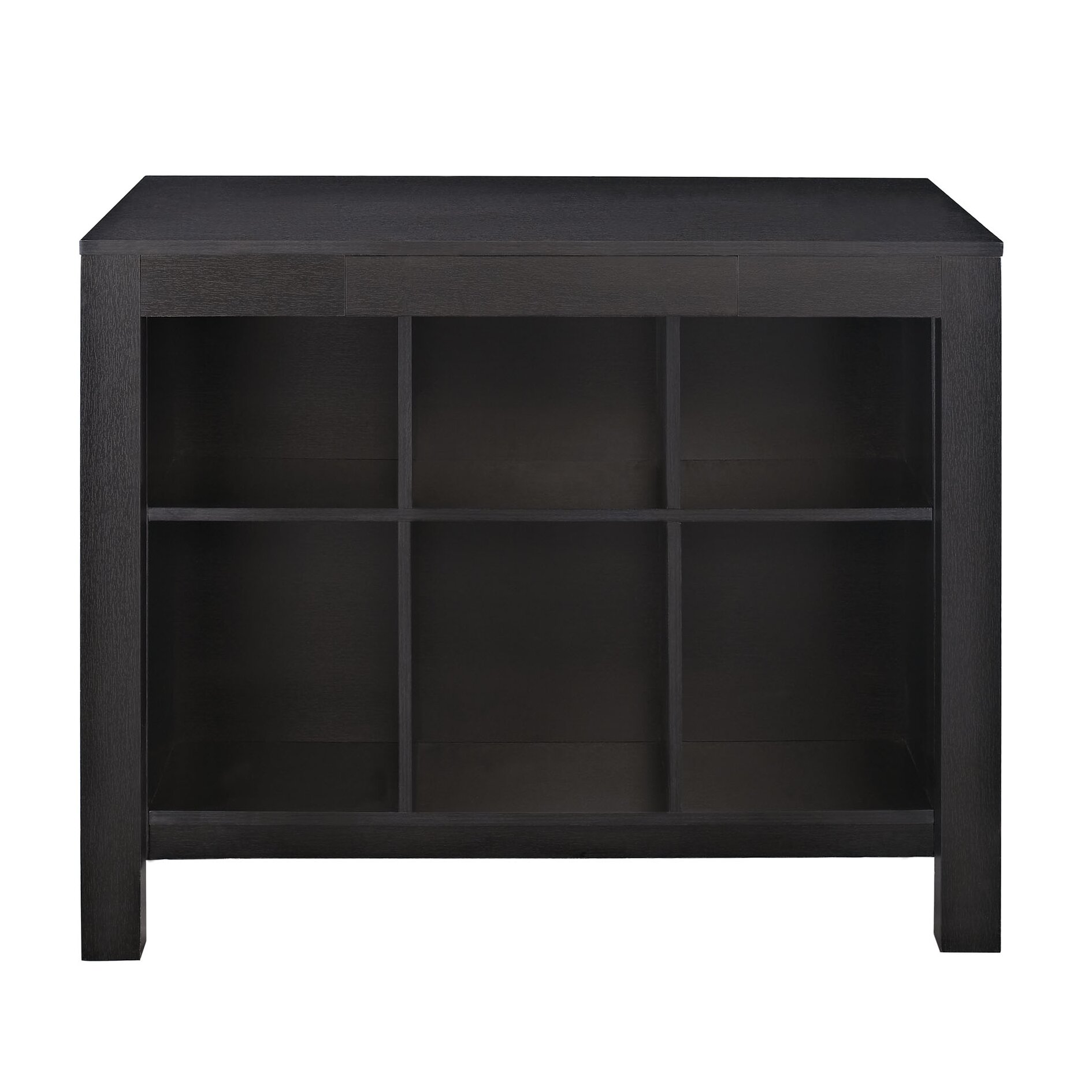 Altra Parsons Credenza Desk with Drawer and Bookcase ...