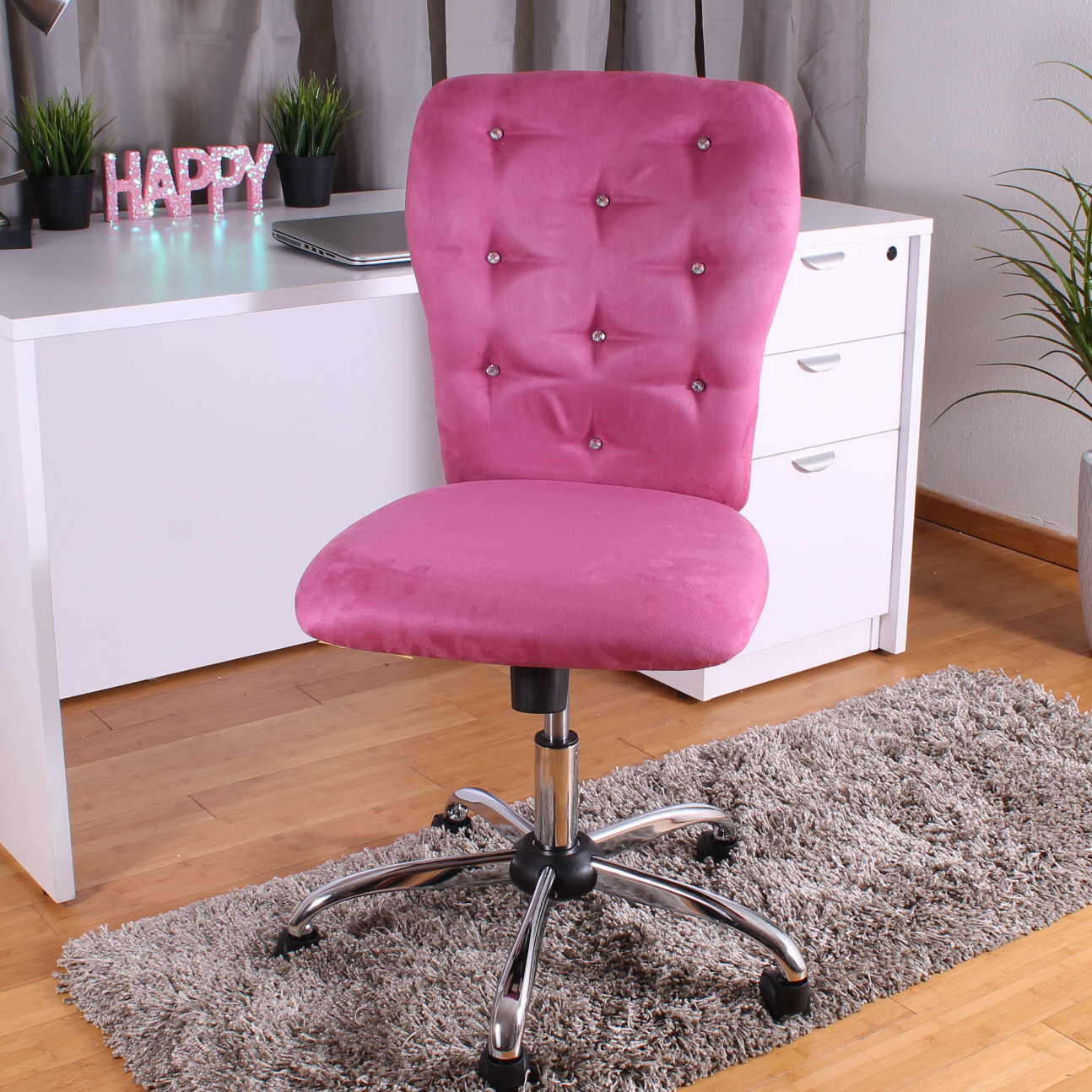 Boss Office Products Tiffany MidBack Task Chair with Tufted Back