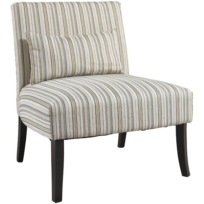 Powell Furniture Lila Striped Fabric Slipper Chair