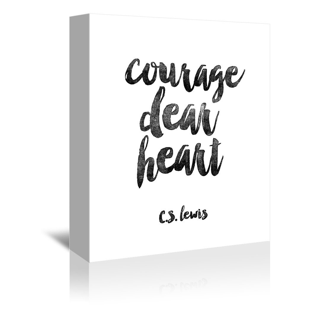 Americanflat Courage Dear Heart Textual Art on Gallery Wrapped Canvas