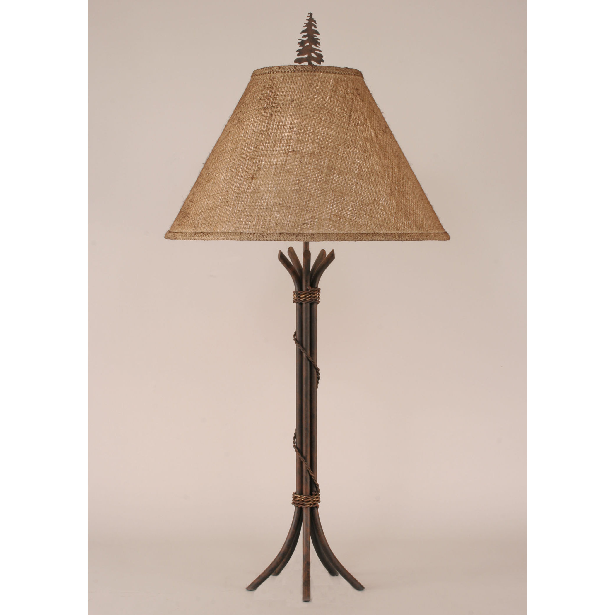 Rustic Living Iron 33" H Table Lamp with Empire Shade Wayfair