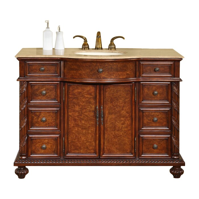 Silkroad Exclusive Victoria 48 Single Bathroom Vanity Set