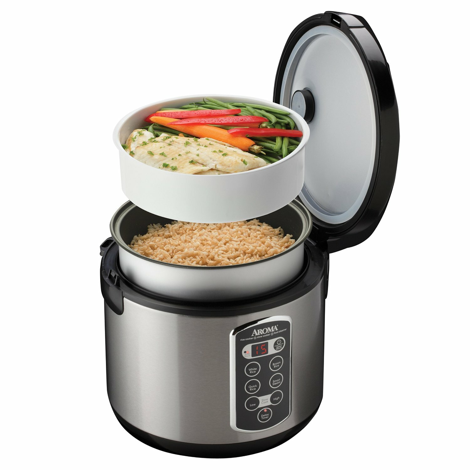 Aroma 20 Cup Stainless Steel Rice Cooker & Reviews | Wayfair Stainless Steel Aroma Rice Cooker