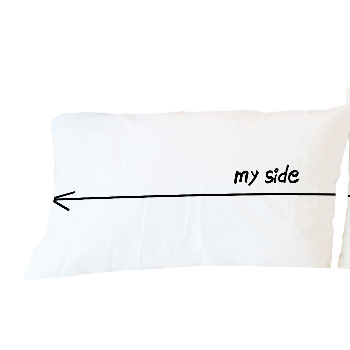 One Bella Casa My Side, Your Side 2 Piece Pillowcase Set