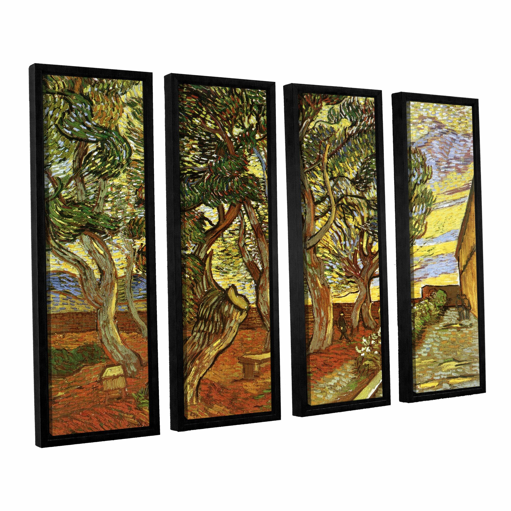 ArtWall A Corner of Saint Paul Hospital by Vincent Van Gogh 4 Piece