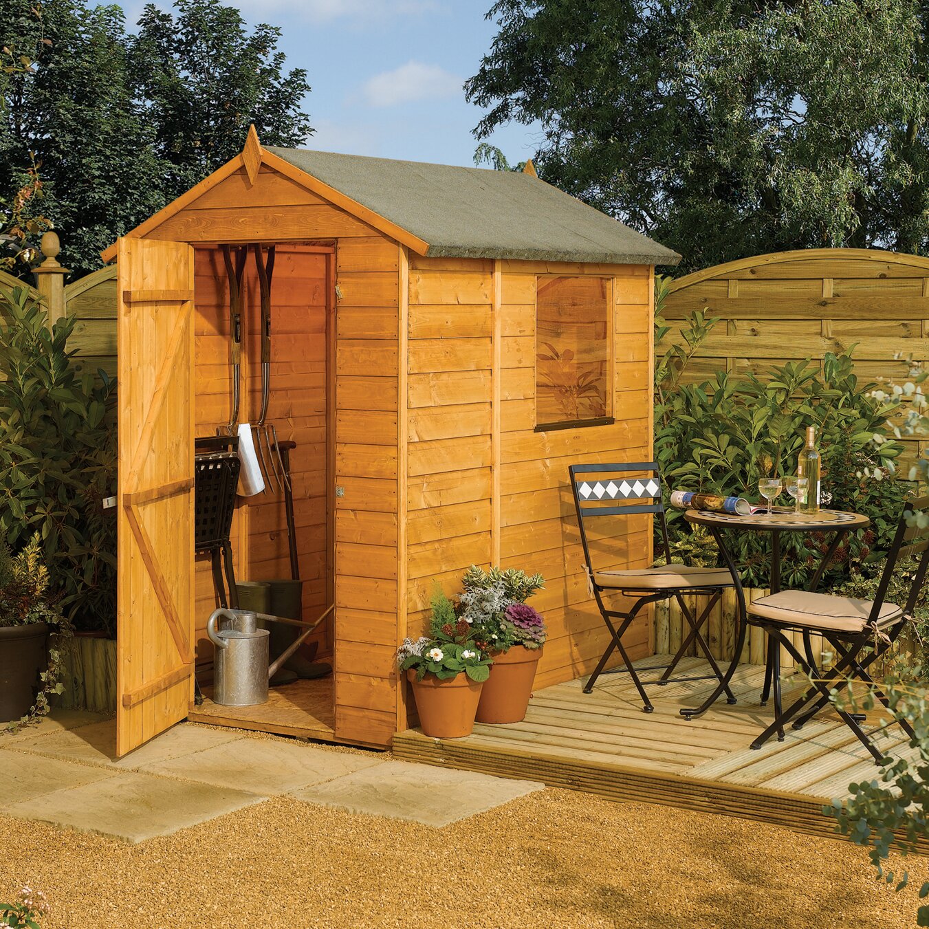 rowlinson modular 4 ft. w x 6 ft. d wooden storage shed