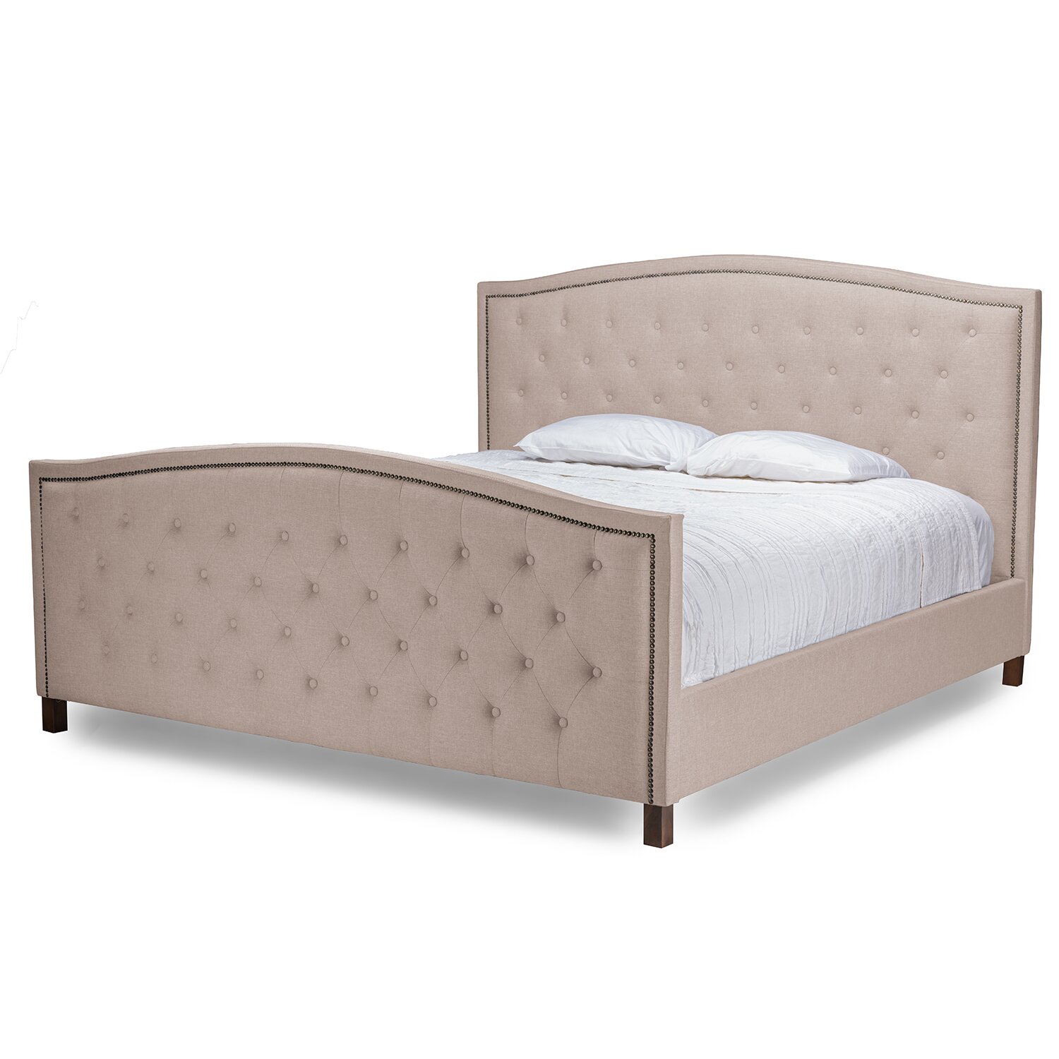 Wholesale Interiors Baxton Studio Jessie King Upholstered Platform Bed